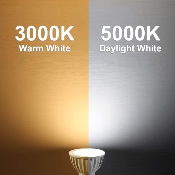 C Cattleya 6 Pack 75 Watt Equivalent GU10 Dimmable Recessed Track Lighting 90 CRI Flood LED Light Bulb 3000K Warm in White